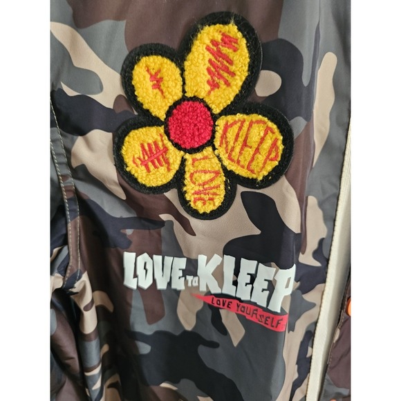 KLEEP Camo Coach Nylon Jacket Mens Small - Picture 3 of 7